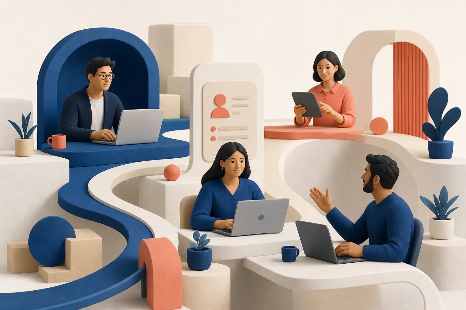 Illustration representing hiring an employee in Malaysia through PIO's Employer of Record service