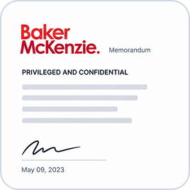 Baker McKenzie memorandum, May 9, 2023