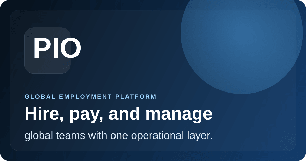 PIO: Global Employment and Payroll Management Platform
